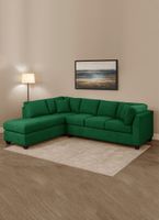 SECCIONAL PADUA IZQ TELA VELVET VERDE