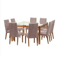 Juego De Comedor Barcelona 1400X1400 S/Cadiz Cuero Beige
