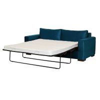 Sofa Cama Livorno 2Pl Tela Velvet Azul Petroleo