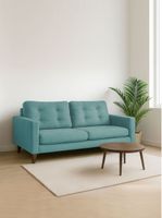 SOFA NAPOLES 3C TELA  VELVET  TURQUESA
