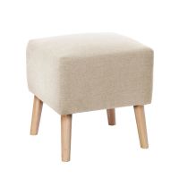 Pouf Burdeos Lino Blanco