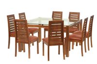 Juego De Comedor Barcelona 1400X1400 S/Tenerife Cuero Tabaco