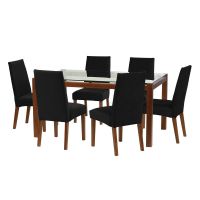 Juego De Comedor Barcelona 1600X1000 S/Cadiz Tela Negro