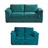 LIVING ANCONA 3-2 TELA  VELVET  TURQUESA