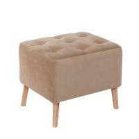 Pouf Lyon Tela Velvet Beige