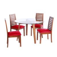 Juego De Comedor Valencia S/Tenerife Pu Rojo