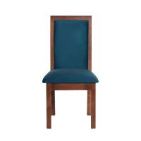 Silla Girona Tela Velvet Azul Petroleo
