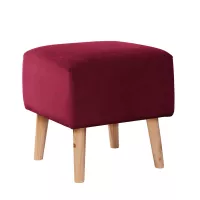 Pouf Burdeos Tela Velvet Burdeo