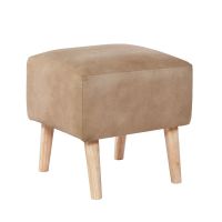 Pouf Burdeos Cuero Kentucky Beige
