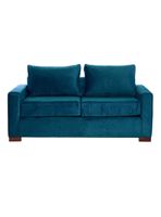 SOFA LIVORNO 2C TELA VELVET AZUL PETROLEO