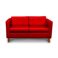 SOFA SICILIA 2C PU ROJO