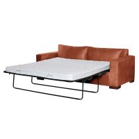 Sofa Cama Livorno 2Pl Cuero Kentucky Tabaco