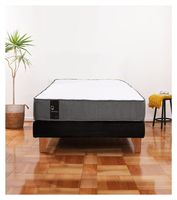 Cama Europea Zen Best 1.5 Plaza Colchon Resortes Base Dividida Tela Negro