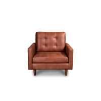 Sofa Napoles 1 Cuerpo Cuero Kentucky Cafe Claro