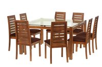 Juego De Comedor Barcelona 1400X1400 S/Tenerife Pu Chocolate