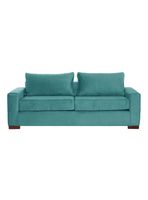 SOFA LIVORNO 3C TELA VELVET TURQUESA