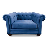 SOFA FLORENCIA 1C TELA VELVET AZUL PETROLEO