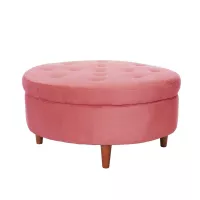 Pouf Paris Tela Velvet Palo Rosa
