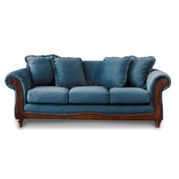 SOFA  RIMINI 3C TELA VELVET AZUL PETROLEO