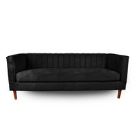 SOFA SORRENTO 3C TELA VELVET VIVIAN NEGRO