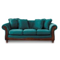 SOFA  RIMINI 3C TELA VELVET TURQUESA