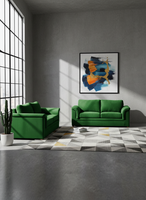 LIVING ANCONA 3-2 TELA VELVET VERDE