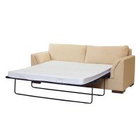Sofá Cama Milan 2PL Lino Natural Con Asiento de Resortes Pocket