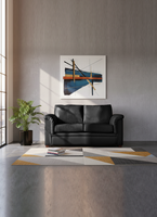 SOFA ANCONA 2C PU GRANO NEGRO