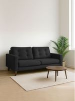 SOFA NAPOLES 2C TELA  VELVET  NEGRO