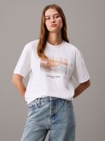 Polera Photo Graphic Relaxed Blanco Calvin Klein