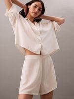 Short de Pijama de Viscosa Beige Calvin Klein