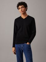 Sweater Superior Wool Vneck Sweater Negro Calvin Klein