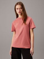 Polera Nano Logo Regular Rosado Calvin Klein