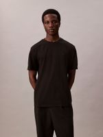 Polera Algodón Supima y Logo Bordado Negro Calvin Klein