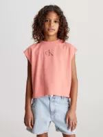 Polera Niña Iridescent Rosado Calvin Klein