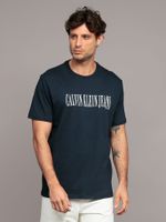 Polera Stretch Graphic Azul Calvin Klein