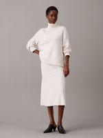 Faldas Recycled Wool Blanco Calvin Klein