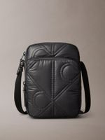 Bolso Reporter Acolchado Monograma Negro Calvin Klein
