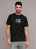 Polera Box Monologo Graphic Negro Calvin Klein