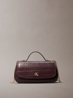 Bandolera Efecto Cocodrilo Cadena Marrón Calvin Klein