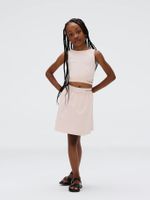 Falda Niña Logo Flare Rosado Calvin Klein