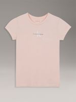 Polera Niña Slim Con Logo Damasco Calvin Klein