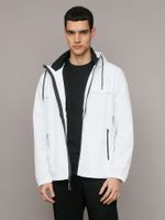 Chaqueta Ligera con Gorro Blanco Calvin Klein