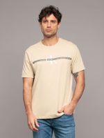 Polera y cinta repetitiva Beige Calvin Klein