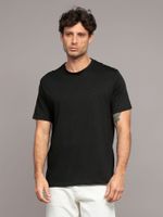 Polera Básica Jacquard Negro Calvin Klein