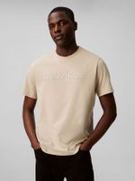 Polera con Logotipo Tonal Beige Calvin Klein