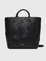 Cartera Tote Ck Woven Negro Calvin Klein