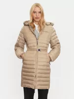 Parka Padded Smocking Beige Calvin Klein