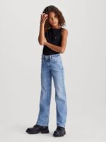 Jeans Niña Mid Rise Straight Azul Calvin Klein