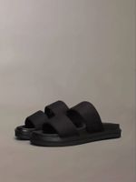 Sandalias de Lona Flat Molded Negro Calvin Klein